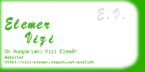 elemer vizi business card