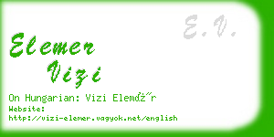 elemer vizi business card